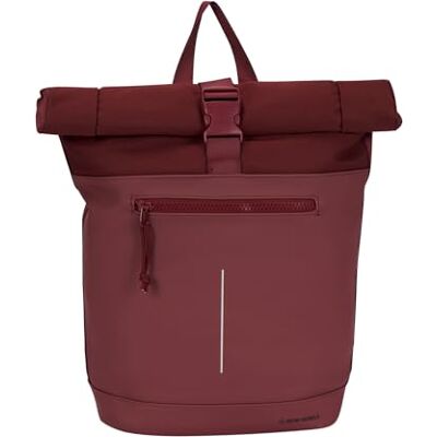 New Rebels Bruce New York Burgundy 21L Rolltop Rucksack Waterabweisend 15.6 New Rebels Bruce New York Burgundy 21L Rolltop Rucksack Waterabweisend 15.6