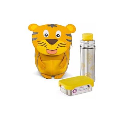 Affenzahn Kinderrucksack Kleiner Freund Tiger Gelb Ergonomischer Kindergarten-Rucksack für Kinder von 1 bis 3 Jahren mit Reflektoren, Ziehzunge und Namensschild Affenzahn Kinderrucksack Kleiner Freund Tiger Gelb Ergonomischer Kindergarten-Rucksack für Kinder von 1 bis 3 Jahren mit Reflektoren, Ziehzunge und Namensschild