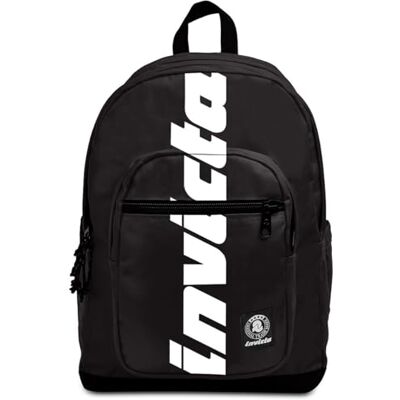 Invicta Jelek Schulrucksack 5 klasse Mädchen Jungen, Rucksack Schule Teenager, Schulranzen mit Laptopfach und Trinflaschenfach, schwarz/weiß Invicta Jelek Schulrucksack 5 klasse Mädchen Jungen, Rucksack Schule Teenager, Schulranzen mit Laptopfach und Trinflaschenfach, schwarz/weiß