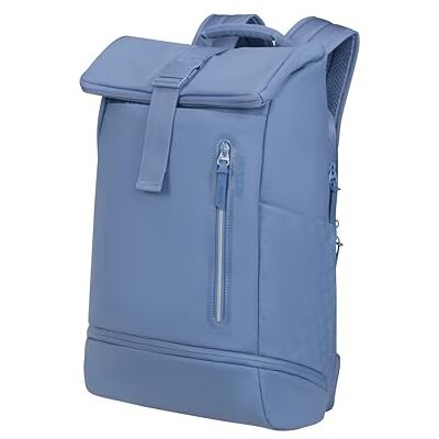 American Tourister Urban Tide Rolltop Laptop Rucksack 15.6", Wasserabweisender Business & Reise Rucksack mit Schuh-/Kleiderfach, für Büro, Schule & Uni Blau (Storm Blue) American Tourister Urban Tide Rolltop Laptop Rucksack 15.6", Wasserabweisender Business & Reise Rucksack mit Schuh-/Kleiderfach, für Büro, Schule & Uni Blau (Storm Blue)