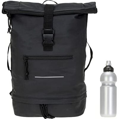 Elephant Kurier Rucksack Plane Time Bag COMP 12823 Bi Color Schwarz Black+f Fahrradrucksack Kurierrucksack Roll Top Bodenfach DIN A4 mit Laptopfach Elephant Kurier Rucksack Plane Time Bag COMP 12823 Bi Color Schwarz Black+f Fahrradrucksack Kurierrucksack Roll Top Bodenfach DIN A4 mit Laptopfach