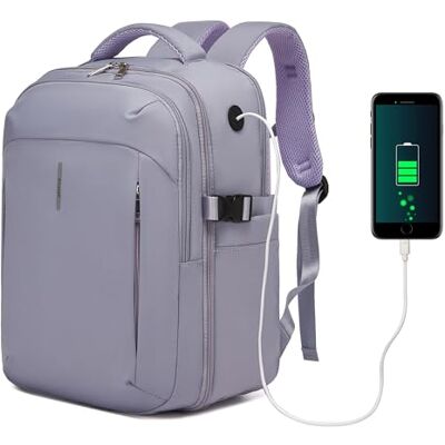 KONO Ryanair Handgepäck Rucksack 40x30x20, 24 L für Flugreisen, Lila Separates 15,6-Zoll-Laptopfach, wasserdichte Innentasche und viele Fächer halten Technik, Kleidung und Zubehör gut geordnet KONO Ryanair Handgepäck Rucksack 40x30x20, 24 L für Flugreisen, Lila Separates 15,6-Zoll-Laptopfach, wasserdichte Innentasche und viele Fächer halten Technik, Kleidung und Zubehör gut geordnet