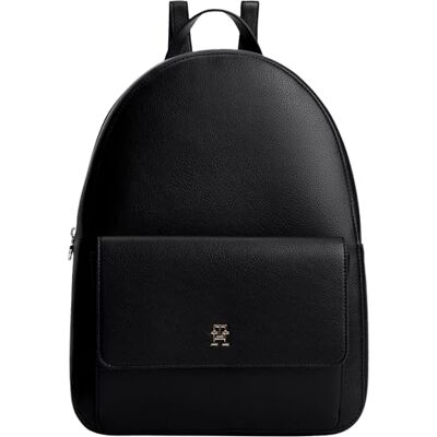 Tommy Hilfiger Damen Rucksack Icon mit Außentasche, Schwarz (Black), Einheitsgröße Tommy Hilfiger Damen Rucksack Icon mit Außentasche, Schwarz (Black), Einheitsgröße