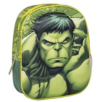CERDÁ LIFE'S LITTLE MOMENTS Hulk-Schulrucksack, 3D-Design mit original Marvel-Aufdruck – robuster Hulk-Kinderrucksack mit gepolsterter Rücken- und Seitentasche CERDÁ LIFE'S LITTLE MOMENTS Hulk-Schulrucksack, 3D-Design mit original Marvel-Aufdruck – robuster Hulk-Kinderrucksack mit gepolsterter Rücken- und Seitentasche