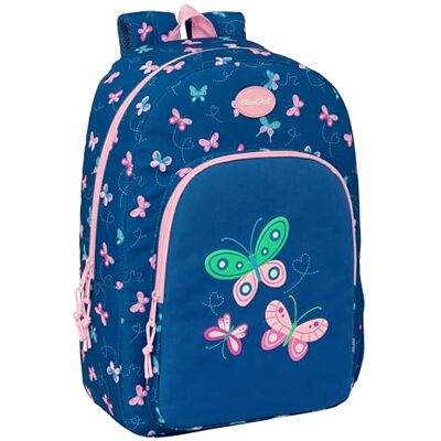 safta BLACKFIT8 Schmetterlinge Schulrucksack, anpassbar an Kinderwagen, ideal für Kinder verschiedener Altersgruppen, bequem und vielseitig, Qualität und Widerstandsfähigkeit safta BLACKFIT8 Schmetterlinge Schulrucksack, anpassbar an Kinderwagen, ideal für Kinder verschiedener Altersgruppen, bequem und vielseitig, Qualität und Widerstandsfähigkeit