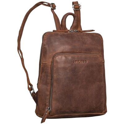 STILORD Sally Vintage Rucksack Damen Leder Klein 10,1 Zoll Tablet Tagesrucksack Echtleder Kleiner Damenrucksack City Daypack Mini Kompakt Farbe:eichen braun STILORD Sally Vintage Rucksack Damen Leder Klein 10,1 Zoll Tablet Tagesrucksack Echtleder Kleiner Damenrucksack City Daypack Mini Kompakt Farbe:eichen braun