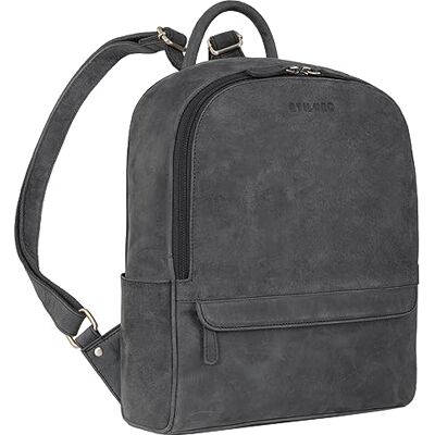 STILORD "Erika Rucksack Damen Klein Ecthleder Ledertasche Vintage Daypack Kleiner Cityrucksack Backpack Tagesrucksack Kleiner Handgepäck Rucksack Weiches Leder Farbe:avaro grau STILORD "Erika Rucksack Damen Klein Ecthleder Ledertasche Vintage Daypack Kleiner Cityrucksack Backpack Tagesrucksack Kleiner Handgepäck Rucksack Weiches Leder Farbe:avaro grau