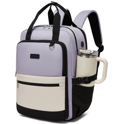 KONO Rucksack Damen, 15,6 Zoll Laptop Schulrucksack mit Flaschenfach mit Laptopfach, Travel Backpack Women Elegant für Uni, Arbeitstasche Lehrertasche Tagesrucksäcke Daypack Reiserucksack KONO Rucksack Damen, 15,6 Zoll Laptop Schulrucksack mit Flaschenfach mit Laptopfach, Travel Backpack Women Elegant für Uni, Arbeitstasche Lehrertasche Tagesrucksäcke Daypack Reiserucksack