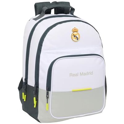 safta Real Madrid EQUIPACIÓN 25/26 Schulrucksack, ideal für Kinder unterschiedlichen Alters, bequem und vielseitig, Qualität und Haltbarkeit, 32 x 16 x 42 cm, weiß, M, lässig, weiß, M, Casual safta Real Madrid EQUIPACIÓN 25/26 Schulrucksack, ideal für Kinder unterschiedlichen Alters, bequem und vielseitig, Qualität und Haltbarkeit, 32 x 16 x 42 cm, weiß, M, lässig, weiß, M, Casual