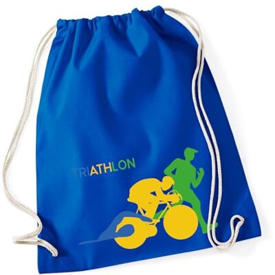 Huuraa Turnbeutel Triathlon Schwimmen, Radfahren und Laufen Geschenk Sportbeutel 12 Liter Bright Royal Baumwolle Blauer Rucksack Geschenkidee Unisex Beutel mit Kordelzug Baumwollbeutel Huuraa Turnbeutel Triathlon Schwimmen, Radfahren und Laufen Geschenk Sportbeutel 12 Liter Bright Royal Baumwolle Blauer Rucksack Geschenkidee Unisex Beutel mit Kordelzug Baumwollbeutel