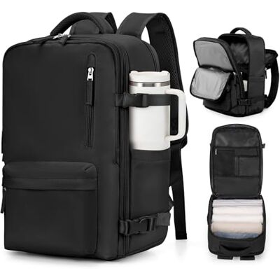 VGCUB Großer Reiserucksack für Arbeit und Business, mit Fluggenehmigung, Laptop-Rucksack für Damen und Herren, Mochila de Viaje, Schwarz, L, Groß VGCUB Großer Reiserucksack für Arbeit und Business, mit Fluggenehmigung, Laptop-Rucksack für Damen und Herren, Mochila de Viaje, Schwarz, L, Groß