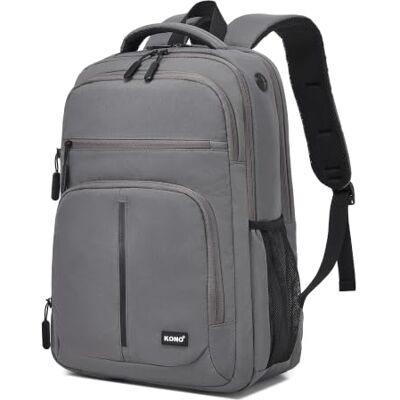 KONO Laptop Rucksack 15,6 Zoll Herren Damen Anti-Diebstahl Business Rucksack mit Laptopfach und USB-Anschluss für Arbeit Reise Schule KONO Laptop Rucksack 15,6 Zoll Herren Damen Anti-Diebstahl Business Rucksack mit Laptopfach und USB-Anschluss für Arbeit Reise Schule