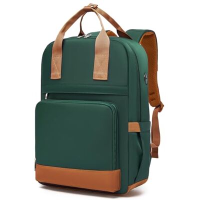 KONO Rucksack Damen, 15,6 Zoll Laptop Schulrucksack Mädchen mit Laptopfach Leichter Schultasche Wasserabweisend, Reiserucksack Arbeitstasche Lehrertasche, Backpack Women Elegant für Uni Büro Freizeit KONO Rucksack Damen, 15,6 Zoll Laptop Schulrucksack Mädchen mit Laptopfach Leichter Schultasche Wasserabweisend, Reiserucksack Arbeitstasche Lehrertasche, Backpack Women Elegant für Uni Büro Freizeit