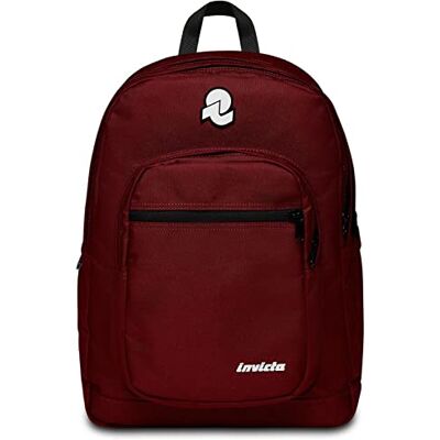 Invicta Jelek Schulrucksack 5 klasse Mädchen Jungen, Rucksack Schule Teenager, Schulranzen mit Laptopfach und Trinflaschenfach, kirschrot Invicta Jelek Schulrucksack 5 klasse Mädchen Jungen, Rucksack Schule Teenager, Schulranzen mit Laptopfach und Trinflaschenfach, kirschrot