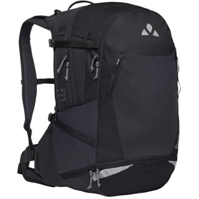 VAUDE Damen Fahrrad Rucksack Bike Alpin 23+5, 28 Liter Volumen, komfortabler, belüfteter Netzrücken, mit Trinkblasenfach, black, Einheitsgröße VAUDE Damen Fahrrad Rucksack Bike Alpin 23+5, 28 Liter Volumen, komfortabler, belüfteter Netzrücken, mit Trinkblasenfach, black, Einheitsgröße