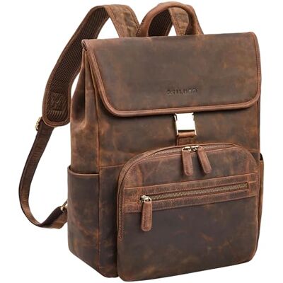STILORD Santino Vintage Leder Rucksack Groß Daypack Cityrucksack Echt Leder Arbeitsrucksack Bürorucksack mit Laptopfach 15.6-16 Zoll Reiserucksack Damen & Herren Farbe:Kreta braun STILORD Santino Vintage Leder Rucksack Groß Daypack Cityrucksack Echt Leder Arbeitsrucksack Bürorucksack mit Laptopfach 15.6-16 Zoll Reiserucksack Damen & Herren Farbe:Kreta braun