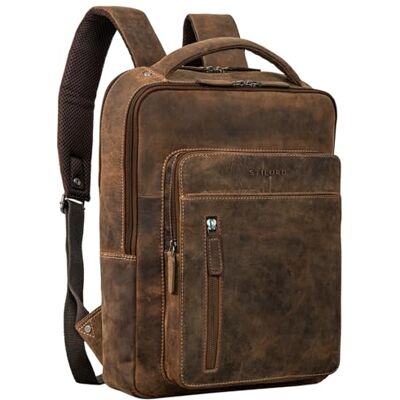 STILORD Tory Leder Rucksack Groß Herren Damen Business Vintage Rucksack Laptoprucksack 13-14 Zoll Handgepäck Reiserucksack Travel Backpack Echtleder Farbe:Bergamo braun STILORD Tory Leder Rucksack Groß Herren Damen Business Vintage Rucksack Laptoprucksack 13-14 Zoll Handgepäck Reiserucksack Travel Backpack Echtleder Farbe:Bergamo braun