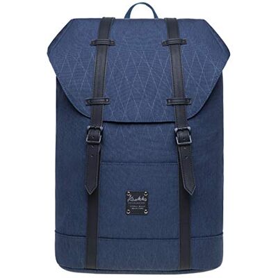 KAUKKO Schöner und durchdachter Rucksack mit Laptopfach für 15 Zoll Schule Uni 22L, Blau Jnl-ep6-15-12, Taille unique, Tagesrucksa KAUKKO Schöner und durchdachter Rucksack mit Laptopfach für 15 Zoll Schule Uni 22L, Blau Jnl-ep6-15-12, Taille unique, Tagesrucksa