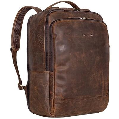 STILORD Beck Business Rucksack Herren Leder Backpack Groß Laptoprucksack 16 Zoll Daypack Cityrucksack Leder Vintage Uni Rucksack Studenten Farbe:Zamora braun STILORD Beck Business Rucksack Herren Leder Backpack Groß Laptoprucksack 16 Zoll Daypack Cityrucksack Leder Vintage Uni Rucksack Studenten Farbe:Zamora braun