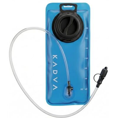 KADVA Trinkblase Auslaufsicher und leicht zu reinigen BPA-freies Thermoplastik mit ClickFit-System 2 Liter Blau für Wandern, Laufen und Radfahren KADVA Trinkblase Auslaufsicher und leicht zu reinigen BPA-freies Thermoplastik mit ClickFit-System 2 Liter Blau für Wandern, Laufen und Radfahren