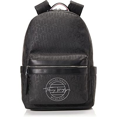 Tommy Hilfiger Rucksack Laptoprucksack Monogram Emboss Backpack Schwarz Tommy Hilfiger Rucksack Laptoprucksack Monogram Emboss Backpack Schwarz