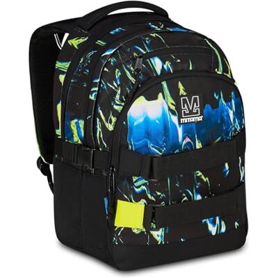 Mitama Rucksack, Schulranzen mit 3 Fächern, für Schule und Freizeit, Geräumige Schultasche für Mädchen, Jungen, Extra Platz, mit Trinkflaschenfach, Mehrfarbig, mit Kompressionriemen, mit Laptopfach Mitama Rucksack, Schulranzen mit 3 Fächern, für Schule und Freizeit, Geräumige Schultasche für Mädchen, Jungen, Extra Platz, mit Trinkflaschenfach, Mehrfarbig, mit Kompressionriemen, mit Laptopfach