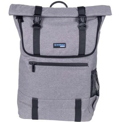 DONAU TRAVEL London Laptop Rucksack Wasserdicht/Schulrucksack Notebook 15,6 Zoll/ 18 l/Grau/Uni Tagesrucksack Damen & Herren/Elegant Reiserucksack Daypack für Reisen, Radfahren, Schule DONAU TRAVEL London Laptop Rucksack Wasserdicht/Schulrucksack Notebook 15,6 Zoll/ 18 l/Grau/Uni Tagesrucksack Damen & Herren/Elegant Reiserucksack Daypack für Reisen, Radfahren, Schule