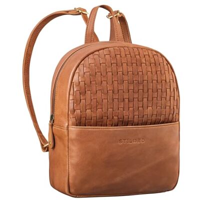 STILORD Lavinia Vintage Rucksackhandtasche Leder Damen Daypack Rucksack Kleiner Lederrucksack Cityrucksack für Ausgehen Shopping Tagesrucksack S Echtleder Farbe:Rustico braun STILORD Lavinia Vintage Rucksackhandtasche Leder Damen Daypack Rucksack Kleiner Lederrucksack Cityrucksack für Ausgehen Shopping Tagesrucksack S Echtleder Farbe:Rustico braun