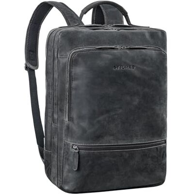 STILORD 'Christian' XL Business-Rucksack Herren & Damen Leder Laptoprucksack 15-17,3 Zoll Wasserdicht Lederrucksack Groß Tagesrucksack Vintage Arbeitsrucksack Echtleder, Farbe:anthrazit STILORD 'Christian' XL Business-Rucksack Herren & Damen Leder Laptoprucksack 15-17,3 Zoll Wasserdicht Lederrucksack Groß Tagesrucksack Vintage Arbeitsrucksack Echtleder, Farbe:anthrazit