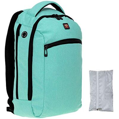 Elephant Rucksack Damen Bjarne Freizeitrucksack Laptoprucksack Polster viele Taschen stabile Verschlüsse 12815 Mint + Regenschutz Elephant Rucksack Damen Bjarne Freizeitrucksack Laptoprucksack Polster viele Taschen stabile Verschlüsse 12815 Mint + Regenschutz