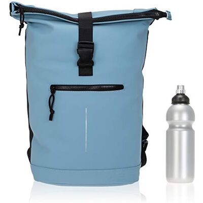 New Rebels Mart Time Bag Kurierrucksack Plane 51.1135 28 Hellblau +f Fahrradrucksack Rucksack wasserabweisend Laptopfach Sport Freizeit Fitness Reise Wertfach Roll-Top + Trinkflasche New Rebels Mart Time Bag Kurierrucksack Plane 51.1135 28 Hellblau +f Fahrradrucksack Rucksack wasserabweisend Laptopfach Sport Freizeit Fitness Reise Wertfach Roll-Top + Trinkflasche