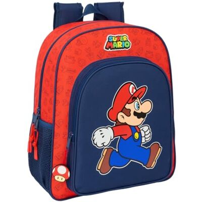 safta SUPER MARIO TRICK Schulrucksack für Kinder, Kinderrucksack, anpassbar an Kinderwagen, ideal für Kinder im Schulalter, bequem und vielseitig, Qualität und Widerstandsfähigkeit, 32 x 12 x 38 cm, safta SUPER MARIO TRICK Schulrucksack für Kinder, Kinderrucksack, anpassbar an Kinderwagen, ideal für Kinder im Schulalter, bequem und vielseitig, Qualität und Widerstandsfähigkeit, 32 x 12 x 38 cm,