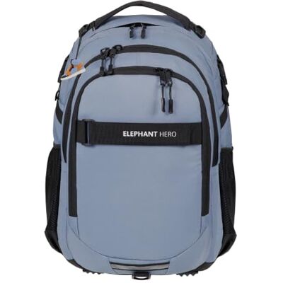 Elephant Schulrucksack HERO SIGNATURE Rucksack (Grau Schwarz Solid 13205) Mädchen Jungen Schule Schultasche Brustgurt Laptopfach Bodennoppen Organizerfach großes Hauptfach Elephant Schulrucksack HERO SIGNATURE Rucksack (Grau Schwarz Solid 13205) Mädchen Jungen Schule Schultasche Brustgurt Laptopfach Bodennoppen Organizerfach großes Hauptfach