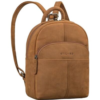 STILORD Elva Kleiner Rucksack Damen Leder Daypack Damenrucksack Echtleder Cityrucksack Frauen Lederrucksack Geräumig Diebstahlsicherer Tagesrucksack viele Fächer Farbe:tan Dunkelbraun STILORD Elva Kleiner Rucksack Damen Leder Daypack Damenrucksack Echtleder Cityrucksack Frauen Lederrucksack Geräumig Diebstahlsicherer Tagesrucksack viele Fächer Farbe:tan Dunkelbraun