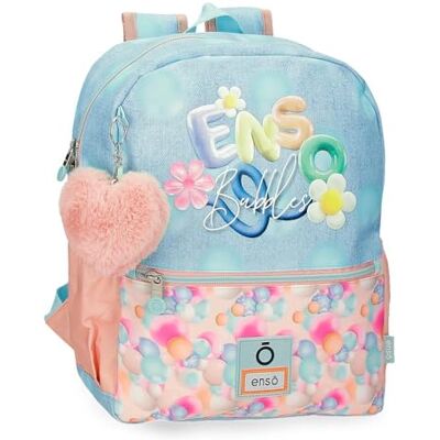 Enso Bubbles Kinderrucksack, Schulrucksack, aus Polyester, multidirektionale Doppelrollen, mehrere Verwendungsmöglichkeiten, Blau, bunt, Wanderrucksack Enso Bubbles Kinderrucksack, Schulrucksack, aus Polyester, multidirektionale Doppelrollen, mehrere Verwendungsmöglichkeiten, Blau, bunt, Wanderrucksack