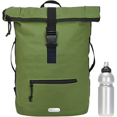 Elephant Rucksack Time Bag A4 Plane 12825 Oliv Uni +Flasche Grau Damen Herren Kurierrucksack Roll-Top Fahrradrucksack Sport Fitness 23 Liter Freizeit Brustgurt Fahrrad Laptopfach Elephant Rucksack Time Bag A4 Plane 12825 Oliv Uni +Flasche Grau Damen Herren Kurierrucksack Roll-Top Fahrradrucksack Sport Fitness 23 Liter Freizeit Brustgurt Fahrrad Laptopfach