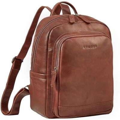 STILORD "Clarissa Leder Rucksack Damen Mittelgroß für Tablet 13 Zoll Cityrucksack für Frauen Eleganter Lederrucksack Daypack Arbeitsrucksack & Tagesrucksack Echtleder Farbe:maraska braun STILORD "Clarissa Leder Rucksack Damen Mittelgroß für Tablet 13 Zoll Cityrucksack für Frauen Eleganter Lederrucksack Daypack Arbeitsrucksack & Tagesrucksack Echtleder Farbe:maraska braun