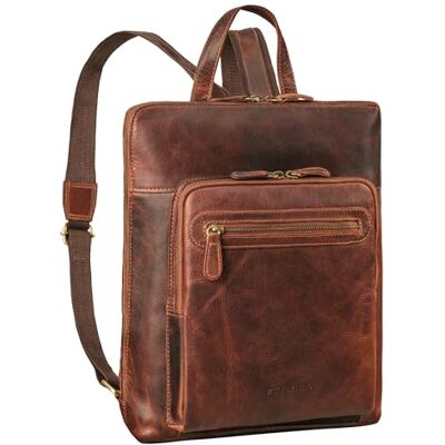 STILORD Shyla Eleganter Rucksack Damen Leder Vintage Tagesrucksack Kleiner Damenrucksack Cityrucksack Lederrucksack für Shopping Arbeit Daypack Echtleder Farbe:Prestige braun STILORD Shyla Eleganter Rucksack Damen Leder Vintage Tagesrucksack Kleiner Damenrucksack Cityrucksack Lederrucksack für Shopping Arbeit Daypack Echtleder Farbe:Prestige braun