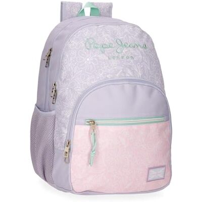 Pepe Jeans Renata School Backpack Kinderrucksack aus Polyester, breite und verstellbare Träger, die sich anpassen, Vordertasche. Von Joumma Bags Pepe Jeans Renata School Backpack Kinderrucksack aus Polyester, breite und verstellbare Träger, die sich anpassen, Vordertasche. Von Joumma Bags
