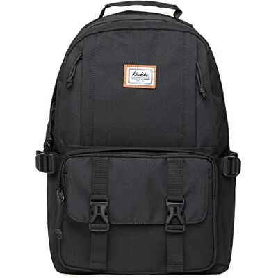 KAUKKO Schöner und durchdachter Rucksack mit 15 Zoll Laptop für Schule, Universität, 22 Liter, Schwarz Jnl-ks21-03, one size, Tagesrucksack KAUKKO Schöner und durchdachter Rucksack mit 15 Zoll Laptop für Schule, Universität, 22 Liter, Schwarz Jnl-ks21-03, one size, Tagesrucksack
