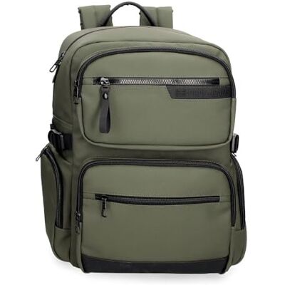 Pepe Jeans Dorking Anpassungsfähiger Laptop-Rucksack 15.6 inch Grün 28x40x16 cm Polyester mit Kunstlederdetails 17.92L von Joumma Bags Pepe Jeans Dorking Anpassungsfähiger Laptop-Rucksack 15.6 inch Grün 28x40x16 cm Polyester mit Kunstlederdetails 17.92L von Joumma Bags
