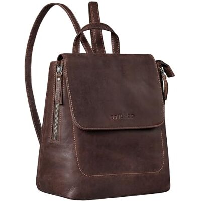 STILORD "Anisa Kleiner Rucksack Damen Leder – Eleganter Tagesrucksack für Frauen aus Echtleder Kompakter Daypack mit vielen Fächern Cityrucksack für Alltag & Freizeit Farbe:torres braun STILORD "Anisa Kleiner Rucksack Damen Leder – Eleganter Tagesrucksack für Frauen aus Echtleder Kompakter Daypack mit vielen Fächern Cityrucksack für Alltag & Freizeit Farbe:torres braun