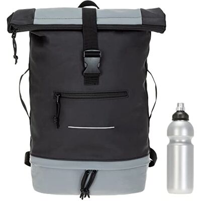 Elephant Kurier Rucksack Plane Time Bag COMP 12823 Bi Color Schwarz-Grau +f Fahrradrucksack Kurierrucksack Roll Top Bodenfach DIN A4 mit Laptopfach Elephant Kurier Rucksack Plane Time Bag COMP 12823 Bi Color Schwarz-Grau +f Fahrradrucksack Kurierrucksack Roll Top Bodenfach DIN A4 mit Laptopfach