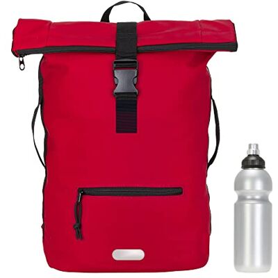 Elephant Rucksack Time Bag A4 Plane 12825 Red Uni +Flasche Damen Herren Kurierrucksack Roll-Top Fahrradrucksack Sport Fitness 23 Liter Freizeit Brustgurt Fahrrad Kurier Laptopfach Elephant Rucksack Time Bag A4 Plane 12825 Red Uni +Flasche Damen Herren Kurierrucksack Roll-Top Fahrradrucksack Sport Fitness 23 Liter Freizeit Brustgurt Fahrrad Kurier Laptopfach