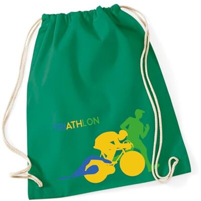 Huuraa Turnbeutel Triathlon Schwimmen, Radfahren und Laufen Geschenk Sportbeutel 12 Liter Kelly Green Baumwolle Grüner Rucksack Geschenkidee Unisex Beutel mit Kordelzug Baumwollbeutel Huuraa Turnbeutel Triathlon Schwimmen, Radfahren und Laufen Geschenk Sportbeutel 12 Liter Kelly Green Baumwolle Grüner Rucksack Geschenkidee Unisex Beutel mit Kordelzug Baumwollbeutel