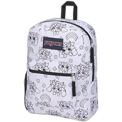 JANSPORT Rucksack Modell Cross Town Farbe Anime Emotions, Weiß JANSPORT Rucksack Modell Cross Town Farbe Anime Emotions, Weiß