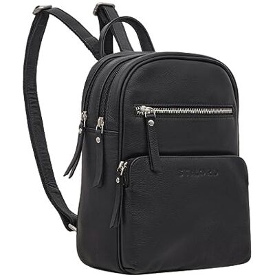 STILORD Fabienne Kleiner Vintage Damen Rucksack Echtleder Schwarz mit vielen Fächern und Diebstahlsicher ideal als Tagesrucksack Daypack Freizeitrucksack und Cityrucksack STILORD Fabienne Kleiner Vintage Damen Rucksack Echtleder Schwarz mit vielen Fächern und Diebstahlsicher ideal als Tagesrucksack Daypack Freizeitrucksack und Cityrucksack