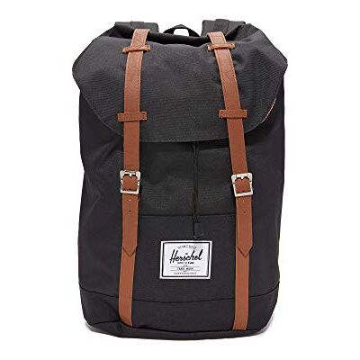 Herschel Retreat Classics Rucksack Unisex, Schwarz/Tan, Einheitsgröße Herschel Retreat Classics Rucksack Unisex, Schwarz/Tan, Einheitsgröße
