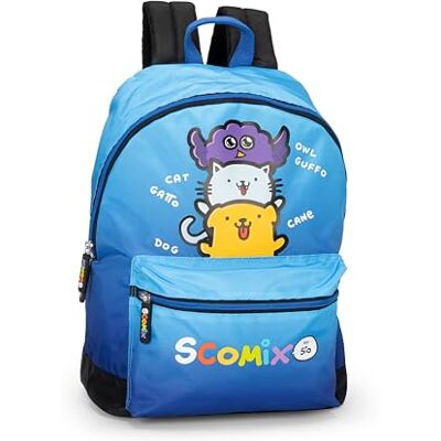 COMIX Rucksack Unisex Kinder und Jugendliche (1er Pack), blau, Taglia unica, Casual COMIX Rucksack Unisex Kinder und Jugendliche (1er Pack), blau, Taglia unica, Casual