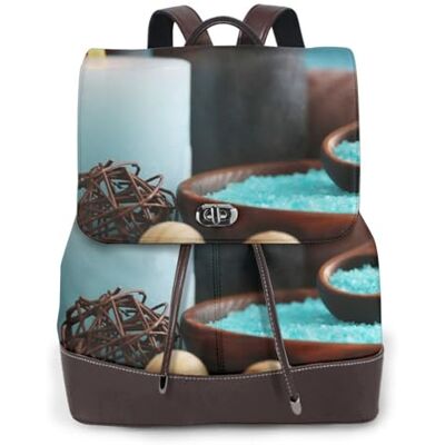 HEBSDFG Stone House mit Fahrrad-Druck, Damen-Rucksack, PU-Leder, Laptop-Taschen, Tagesrucksack für Schule, Reisen, Arbeit, Spa Teal, One Size, Rucksack Backpacks HEBSDFG Stone House mit Fahrrad-Druck, Damen-Rucksack, PU-Leder, Laptop-Taschen, Tagesrucksack für Schule, Reisen, Arbeit, Spa Teal, One Size, Rucksack Backpacks